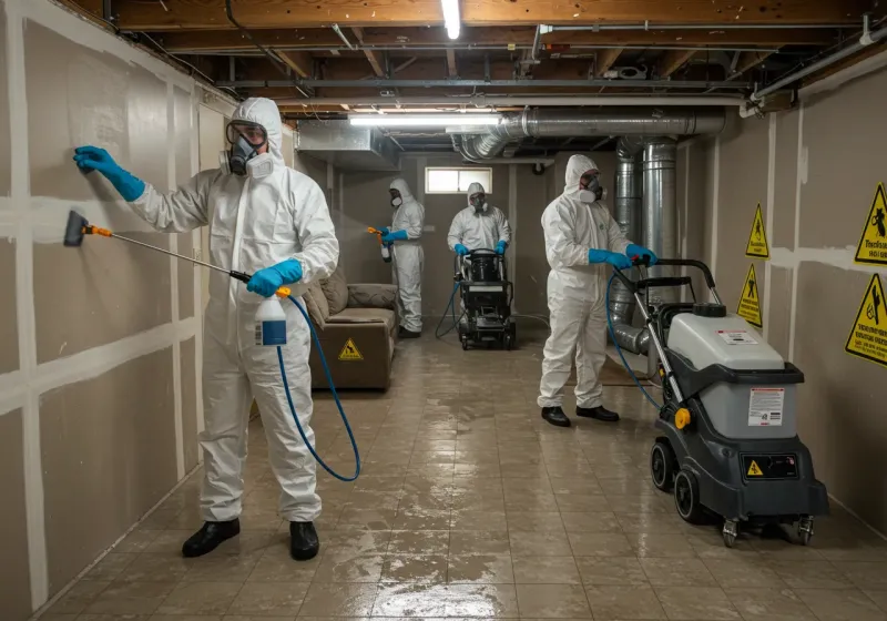 Basement Moisture Removal and Structural Drying process in Beltrami County, MN